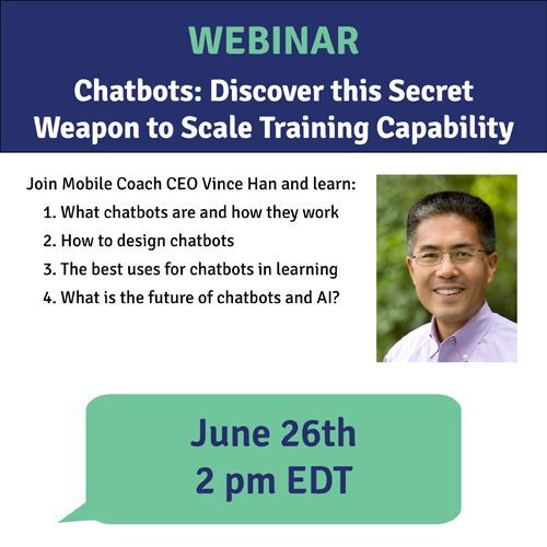 Vince Han will present a webinar on chabots