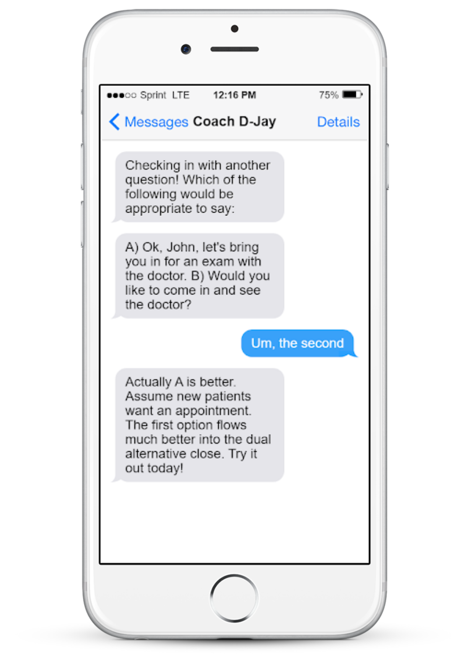 example of chatbot use case - coaching