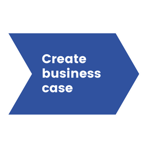 Arrow defining Step 4 of the ROI formula: Create Business Case